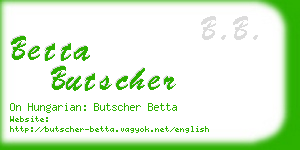 betta butscher business card